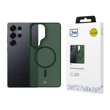 3mk Smoke MagCase dėklas telefonui Samsung Galaxy S25 Ultra, skaidriai žalias
