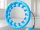 Mankštos lankas Hula Hoop su svoriu ir masažo elementais, reguliuojamas, mėlynas