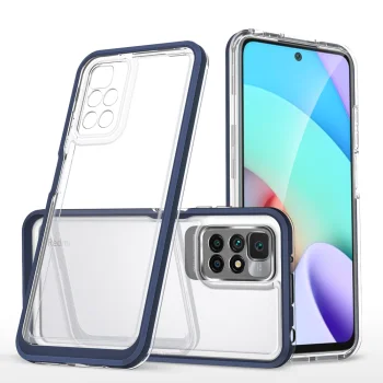 Apsauginis dėklas Hybrid Armor Clear 3in1 telefonui Xiaomi Redmi 10, mėlynas