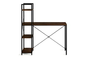 Reversible Desk with Shelves, 100x52x120 cm, Antique Oak