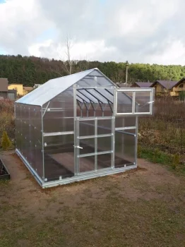 Šiltnamis KLASIKA HOUSE 2 su pamatu 2,35x2,12 m ir 6 mm polikarbonatu