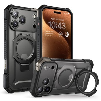 Supcase UB Grip Mag MagSafe dėklas, skirtas iPhone 17 Pro Max, juodas