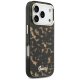 Guess IML Script Metal MagSafe dėklas iPhone 17 Pro Max telefonui, juodas / rudas