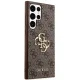 Guess 4G Big Metal Logo dėklas Samsung Galaxy S24 Ultra telefonui, rudas