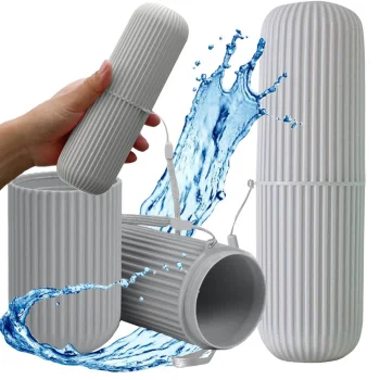 Travel Toothbrush and Toothpaste Case 27158_SZ, Grey