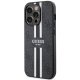 Guess dėklas iPhone 14 Pro telefonui 4G Printed Stripes MagSafe, juodas