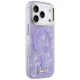 Guess IML Shell Script Metal MagSafe dėklas iPhone 17 Pro Max, violetinis
