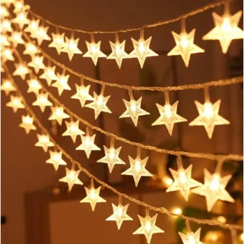 Telcon žvaigždučių formos LED girlianda 10m, 80 LED, USB