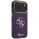 Guess IML 4G Script Metal dėklas skirtas iPhone 17 Pro / 18 Pro, bordo