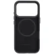 Audi R8 Genuine Leather MagSafe dėklas telefonui iPhone 18 Pro / 17 Pro, juodas ir raudonas