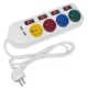 Maclean MCE229 W ilginintuvas, 4 lizdai, 2x USB, 1.5 m, baltas