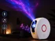 Žvaigždžių ir galaktikos LED projektorius su „Bluetooth“ garsiakalbiu, baltas