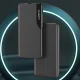 Atverčiamasis dėklas Eco Leather View Case su stovu iPhone 16e / 17e, juodas