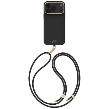 Uniq Coehl Mirelle magnetinis dėklas telefonui iPhone 18 Pro Max / 17 Pro Max, juodas
