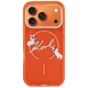 Karl Lagerfeld IML Choupettes MagSafe dėklas iPhone 17 Pro telefonui, oranžinis