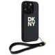 DKNY dėklas, skirtas iPhone 16 Pro Max su rankos dirželiu, juodas