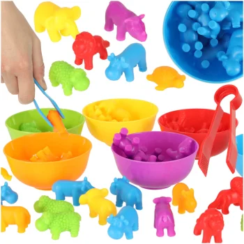Montessori Safari Gyvūnai, Skaičiavimo Mokomasis Rinkinys, 36 Dalys