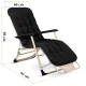 Sofotel Chillwell Folding Garden Sun Lounger with Cushion, Black