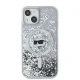 Karl Lagerfeld dėklas iPhone 13 / 14 / 15 su MagSafe, Liquid Glitter Choupette Head