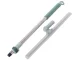 Rubber floor squeegee with telescopic handle, 50 cm, adjustable, green