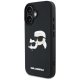 Karl Lagerfeld 3D Rubber Double Heads dėklas, skirtas Apple iPhone 16, juodas