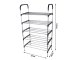 Shoe Rack, 5 Tiers, for 15 Pairs, Silver