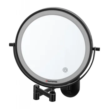 Humanas HS-BM01 vonios veidrodis su LED apšvietimu, juodas