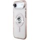 Karl Lagerfeld IML Choupette Sketch Logo MagSafe dėklas iPhone 17 Air, rožinis