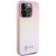 Guess iPhone 14 Pro Max Case Saffiano Iridescent Script, Pink