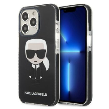 Karl Lagerfeld Ikonik Karl dėklas, skirtas iPhone 13 Pro / 13, Juodas