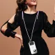 Universalus telefono dirželis Guess CBDY Cord 150 cm, alyvinis