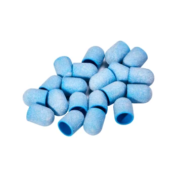 Exo Abrasive Caps for Pedicure 150 Grit 10mm Blue, 20 pcs