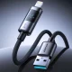 Joyroom S-A16 Pro USB-A į Lightning laidas su ekranu 3A 1.2m, juodas