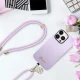 Universalus telefono dirželis Guess CBDY Cord 150 cm, alyvinis