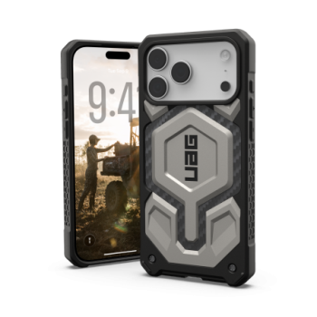 UAG Monarch Pro MagSafe dėklas iPhone 17 Pro Max, titano spalvos