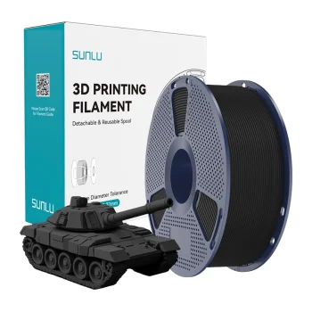 3D spausdintuvo plastikas Sunlu PLA+ High-Speed 1.75mm, juodas