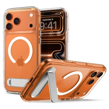 Dėklas Spigen Ultra Hybrid S Mag, skirtas iPhone 17 Pro, skaidrus / baltas