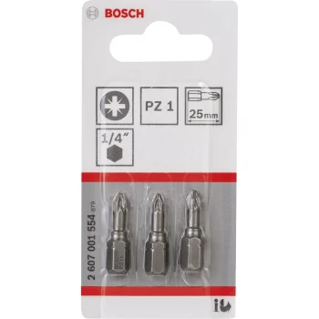 Bosch Extra Hard PZ1 suktuko antgalių rinkinys 25 mm, 3 vnt.