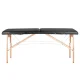 Sulankstomas medinis masažo stalas Case WOOD COMFORT, 2 dalių, juodas
