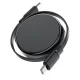 Ištraukiamas laidas Acefast C13-03 USB-C – USB-C 60W, 0.8m, juodas
