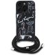 Karl Lagerfeld Crossbody Grained Pattern & Logo dėklas iPhone 16 Pro Max - juodas