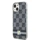 DKNY dėklas iPhone 15 / 14 / 13 IML Checkered Mono Pattern MagSafe, juodas