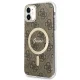 Guess GUBPN61H4EACSW dėklo ir įkroviklio rinkinys iPhone 11, rudas