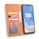 \"OnePlus 7T\" vintažinio stiliaus atverčiamas odinis dėklas, rudas