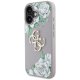 Guess Grained Roses Big 4G Logo Case for iPhone 16 - Purple