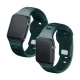 3mk silikoninis laikrodžio dirželis Apple Watch 42 / 44 / 45 / 49 mm, žalias