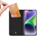 Dux Ducis Skin Pro knygutės tipo dėklas iPhone 15 Plus telefonui, juodas