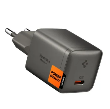 Spigen Essential EE301EU 30W tinklo įkroviklis, tamsiai pilkas
