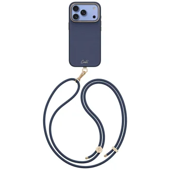 Telefono dėklas Uniq Coehl Mirelle Magnetic Charging iPhone 18 Pro / 17 Pro, mėlynas