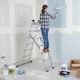 ModernHome 3x7 daugiafunkcis aliumininis sulankstomas laiptelis, 150 kg